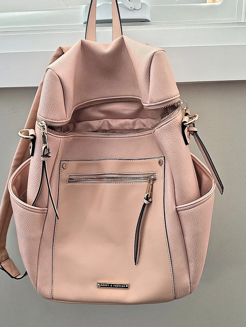 POPPY AND PEONIES BLUSH Backpack Like New